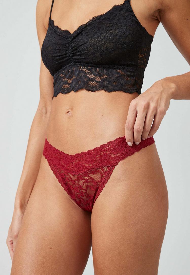 Snocks Snocks Tangas aus Spitze Unterhose Damen - Dunkelrot - 5 | SportScheck