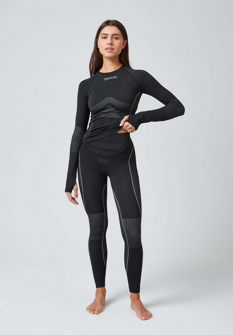 Snocks Snocks Thermounterw&auml;sche W&auml;scheset Damen - Schwarz - 4 | SportScheck