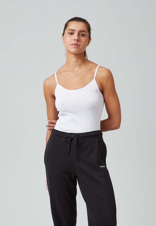 Rückansicht von Snocks Spaghetti Top aus Bio-Baumwolle Tanktop Damen Weiß