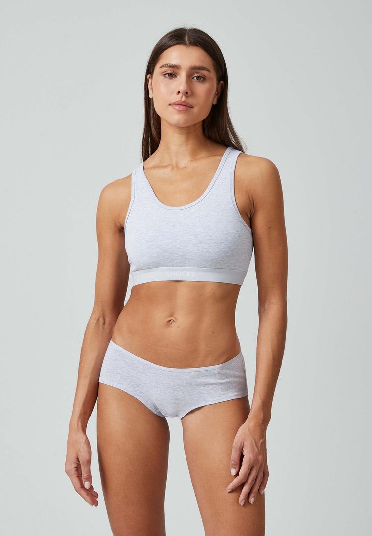 Snocks Snocks Hipster aus Bio-Baumwolle Unterhose Damen - Mix (Wei&szlig;/Hellgrau/Schwarz) - 2 | SportScheck