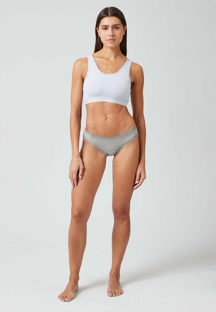 Snocks Snocks Tangas mit Spitze aus Bio-Baumwolle Unterhose Damen - Mix (Apricot/Gr&uuml;n/Schwarz) - 2 | SportScheck