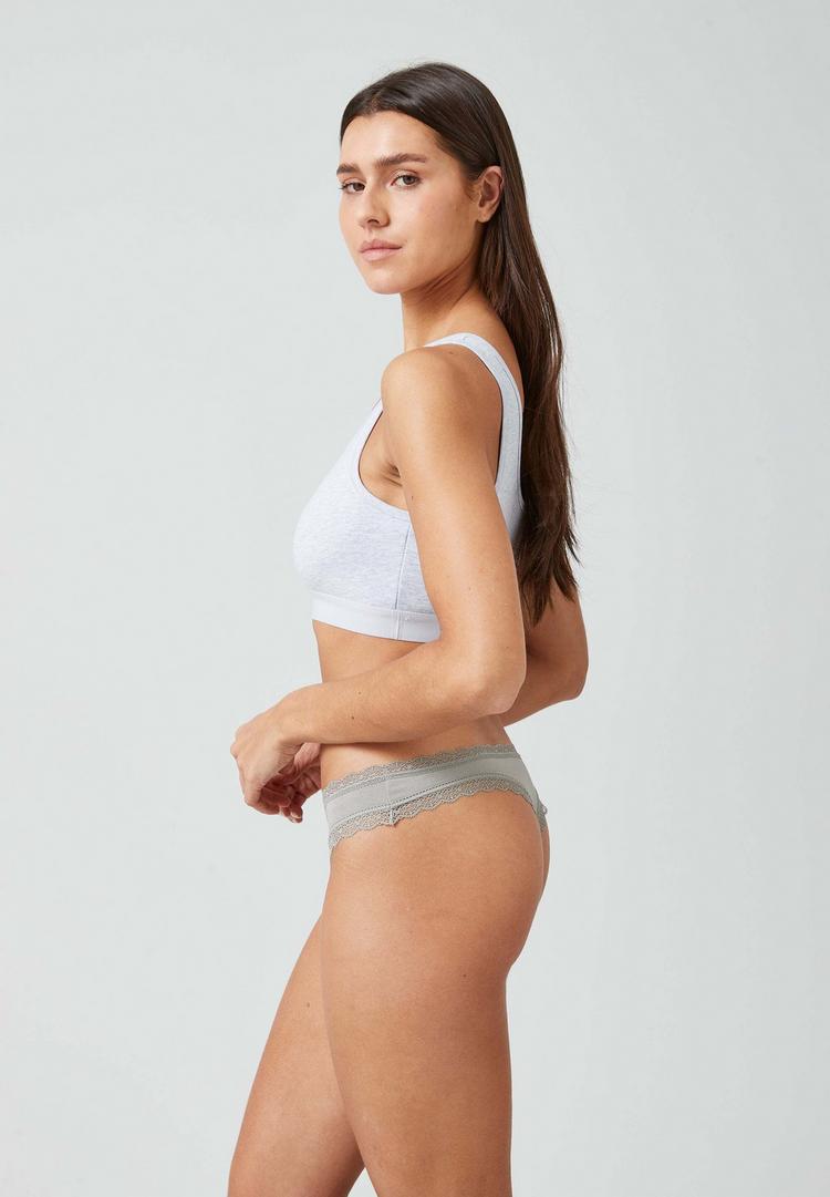 Snocks Snocks Tangas mit Spitze aus Bio-Baumwolle Unterhose Damen - Mix (Apricot/Gr&uuml;n/Schwarz) - 3 | SportScheck