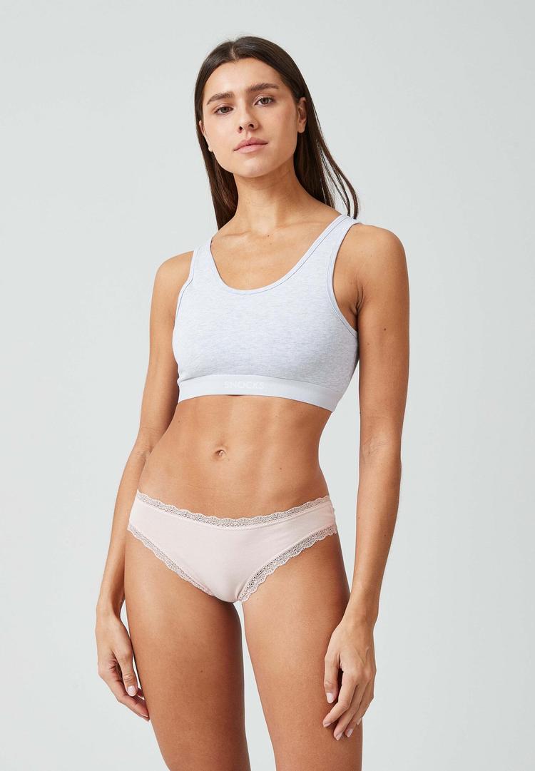 Snocks Snocks Tangas mit Spitze aus Bio-Baumwolle Unterhose Damen - Mix (Apricot/Gr&uuml;n/Schwarz) - 4 | SportScheck