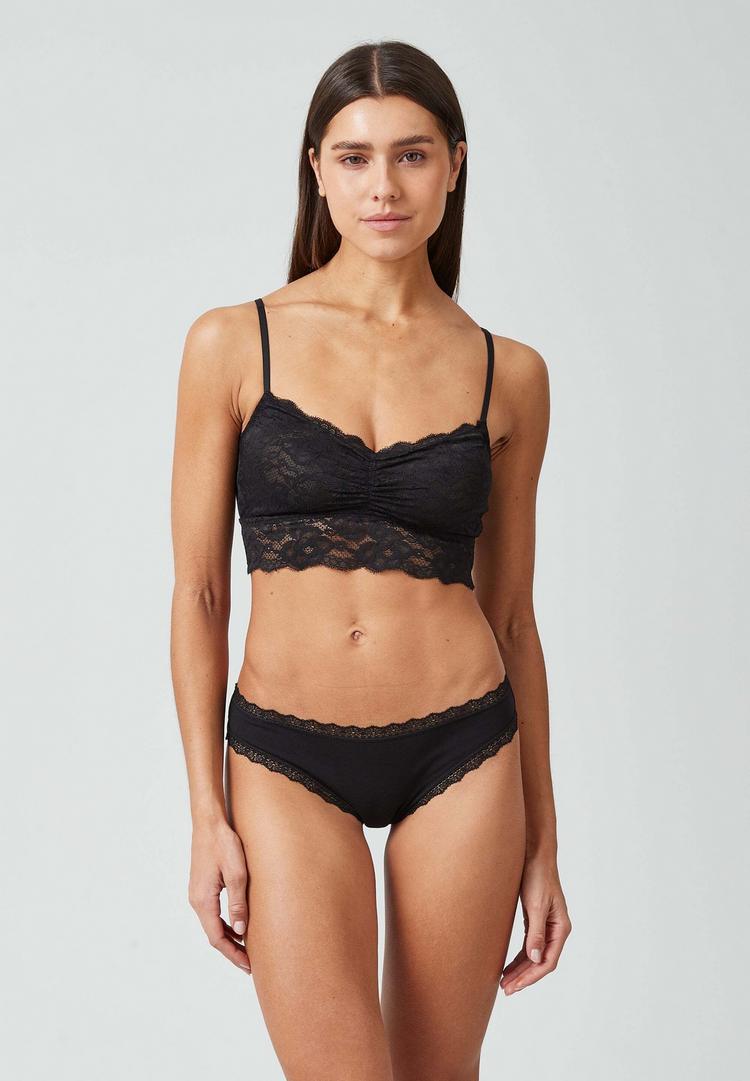 Snocks Snocks Tangas mit Spitze aus Bio-Baumwolle Unterhose Damen - Mix (Apricot/Gr&uuml;n/Schwarz) - 5 | SportScheck