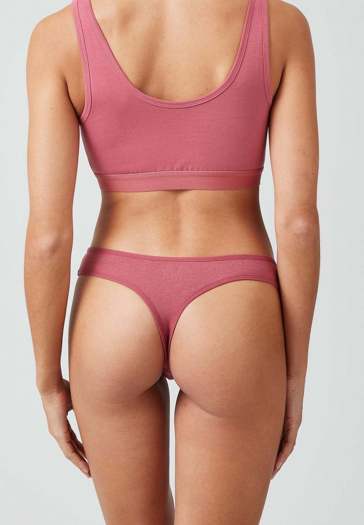 Snocks Snocks Tangas aus Bio-Baumwolle Unterhose Damen - Mix (Apricot/Mauve/Schwarz) - 1 | SportScheck