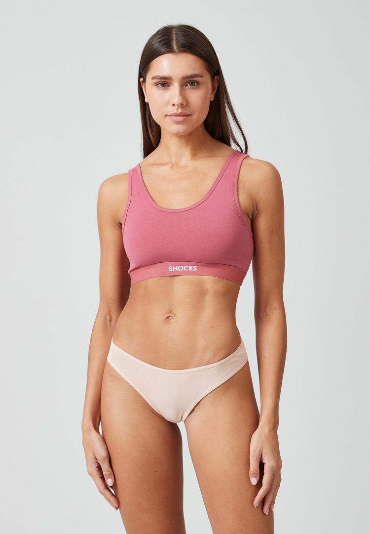 Snocks Snocks Tangas aus Bio-Baumwolle Unterhose Damen - Mix (Apricot/Mauve/Schwarz) - 4 | SportScheck