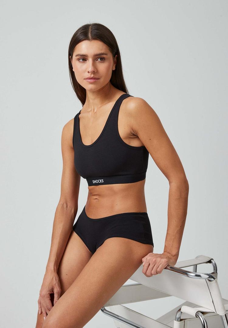 Snocks Snocks Hipster aus Bio-Baumwolle Unterhose Damen - Schwarz - 6 | SportScheck