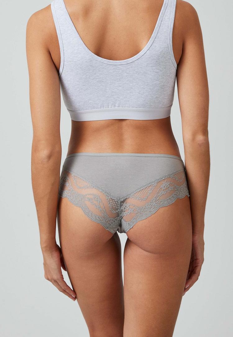 Snocks Snocks Hipster mit Spitze aus Bio-Baumwolle Unterhose Damen - Mix (Apricot/Gr&uuml;n/Schwarz) - 1 | SportScheck