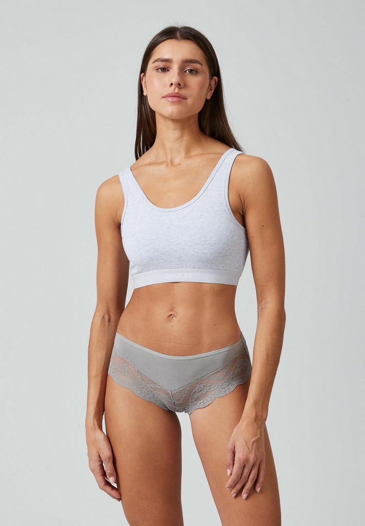 Snocks Snocks Hipster mit Spitze aus Bio-Baumwolle Unterhose Damen - Mix (Apricot/Gr&uuml;n/Schwarz) - 2 | SportScheck