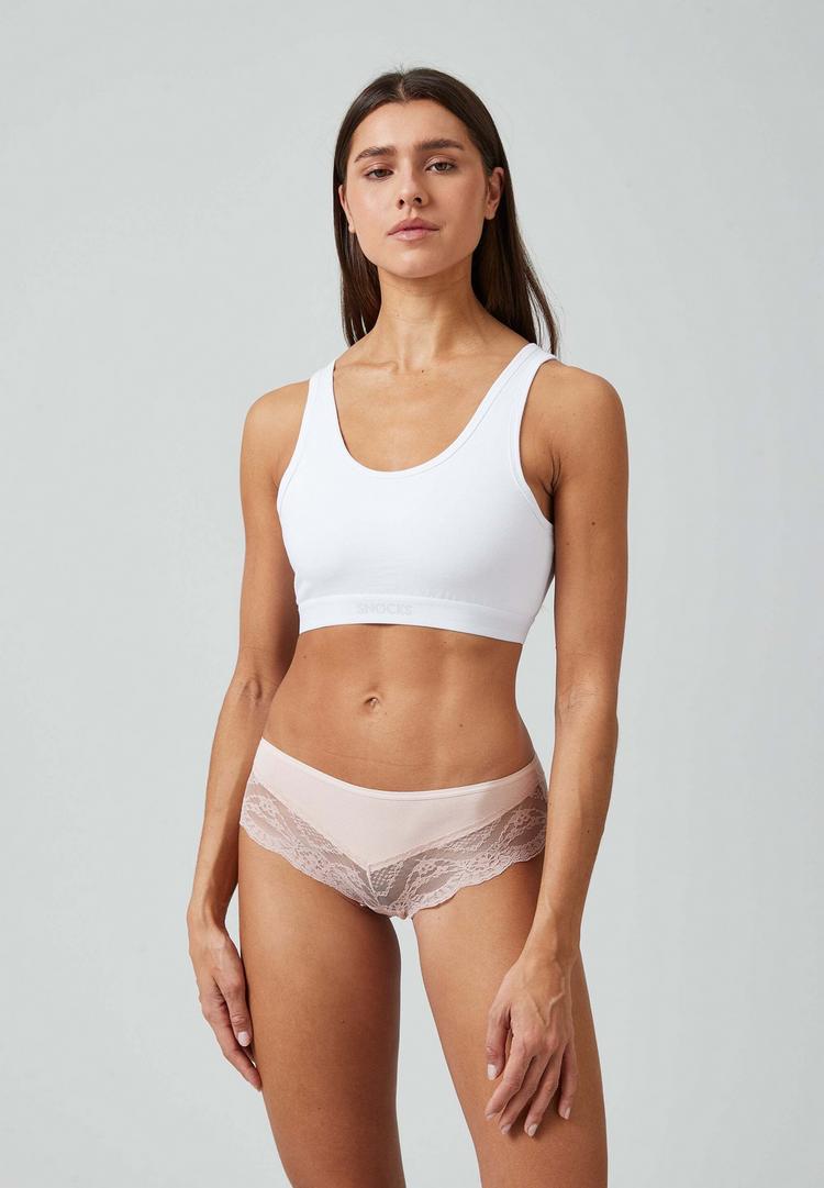 Snocks Snocks Hipster mit Spitze aus Bio-Baumwolle Unterhose Damen - Mix (Apricot/Gr&uuml;n/Schwarz) - 4 | SportScheck