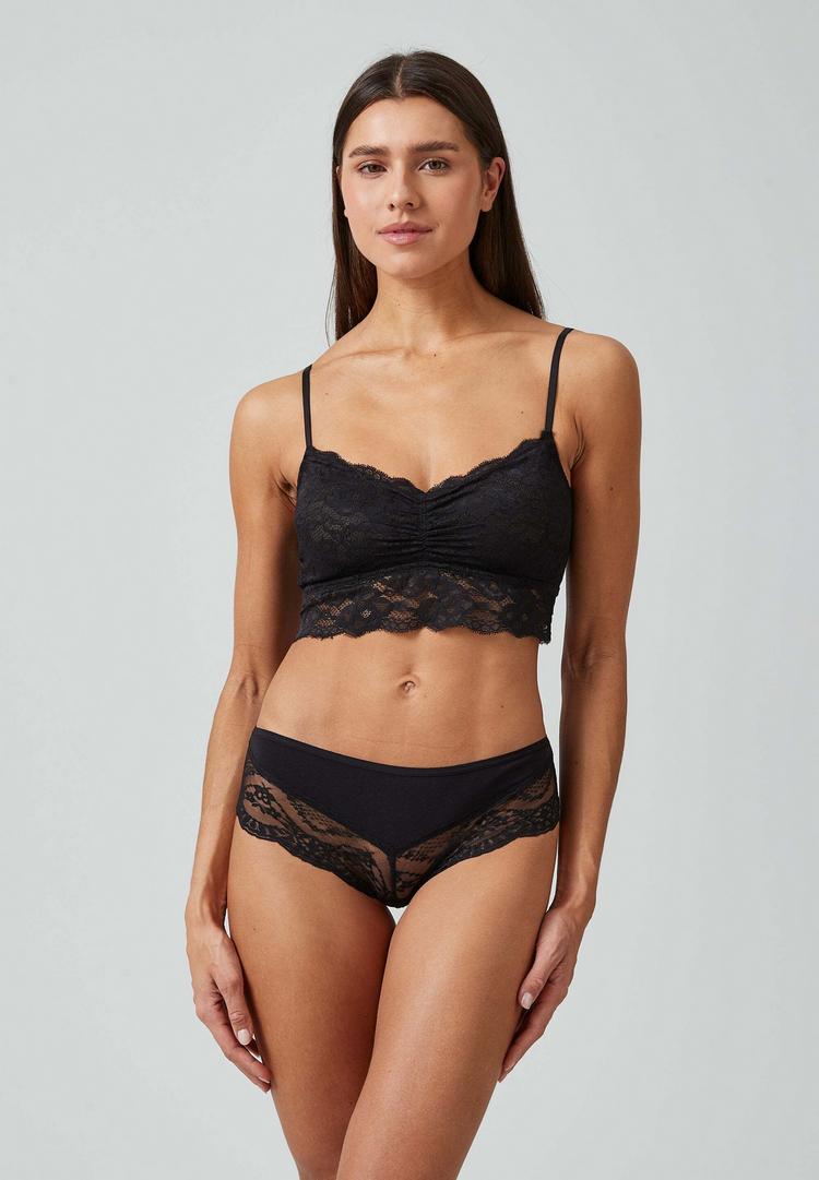 Snocks Snocks Hipster mit Spitze aus Bio-Baumwolle Unterhose Damen - Mix (Apricot/Gr&uuml;n/Schwarz) - 5 | SportScheck