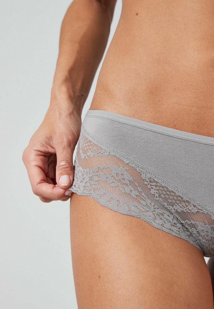 Snocks Snocks Hipster mit Spitze aus Bio-Baumwolle Unterhose Damen - Mix (Apricot/Gr&uuml;n/Schwarz) - 6 | SportScheck