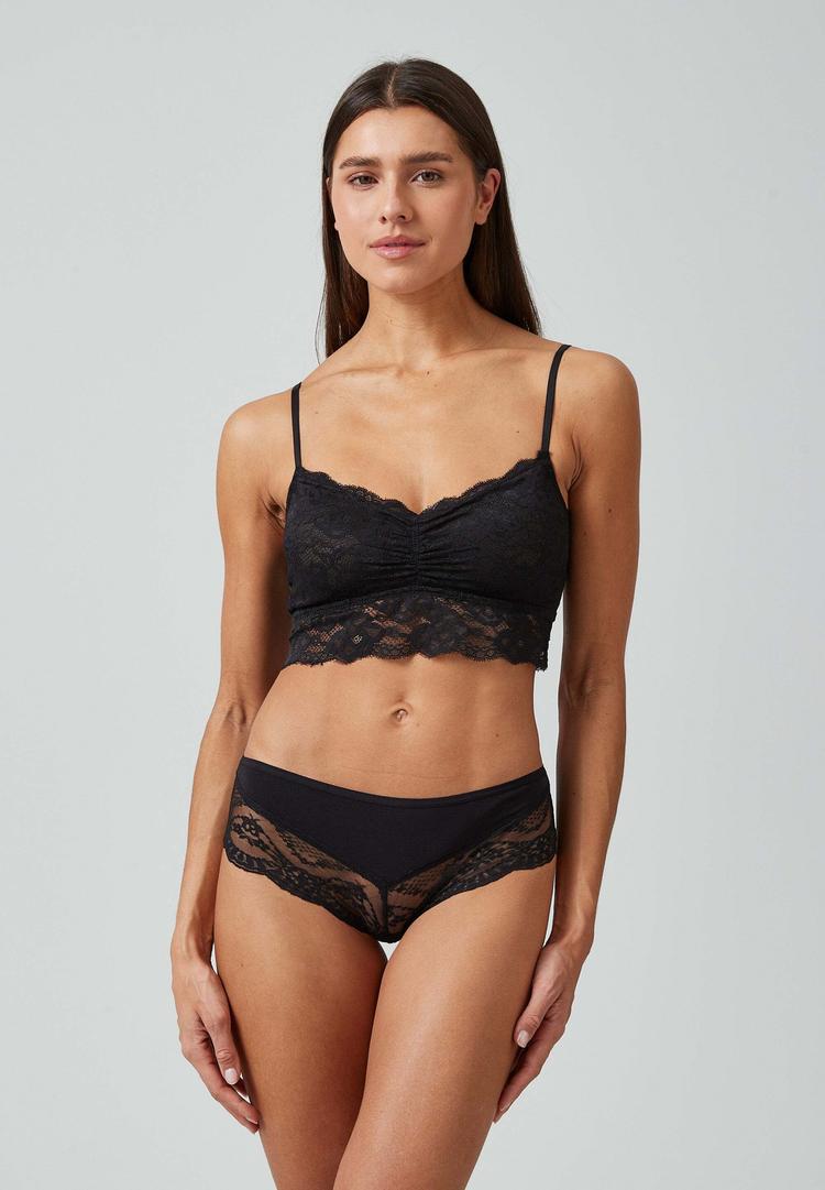 Snocks Snocks Hipster mit Spitze aus Bio-Baumwolle Unterhose Damen - Schwarz - 2 | SportScheck