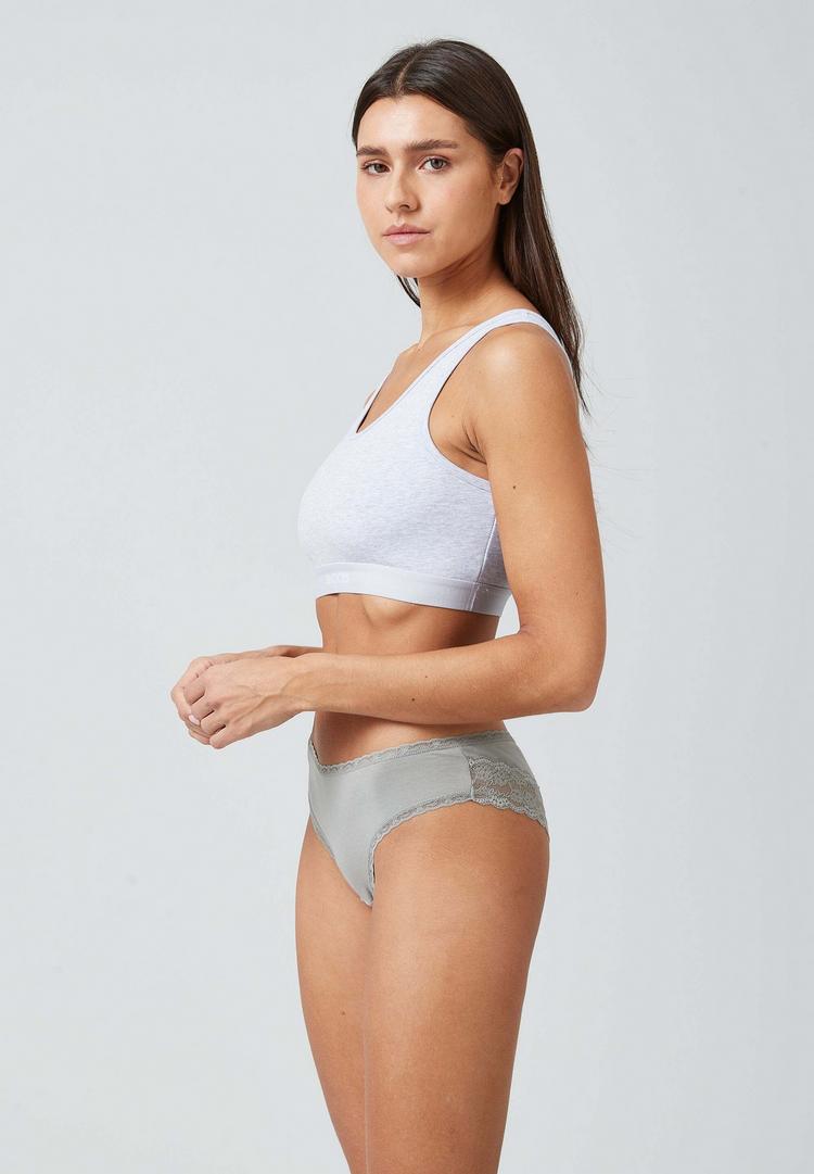 Snocks Snocks Slips mit Spitze aus Bio-Baumwolle Unterhose Damen - Mix (Apricot/Gr&uuml;n/Schwarz) - 3 | SportScheck