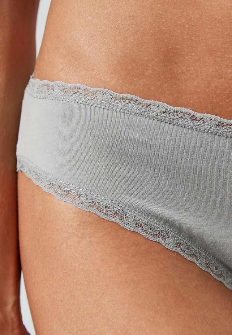 Snocks Snocks Slips mit Spitze aus Bio-Baumwolle Unterhose Damen - Mix (Apricot/Gr&uuml;n/Schwarz) - 7 | SportScheck