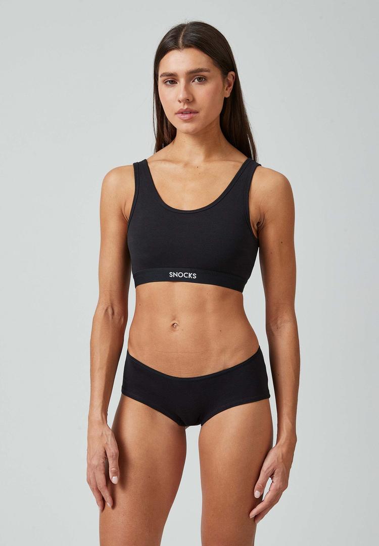 Snocks Snocks Hipster aus Bio-Baumwolle Unterhose Damen - Mix (Lila/Gr&uuml;n/Schwarz) - 5 | SportScheck