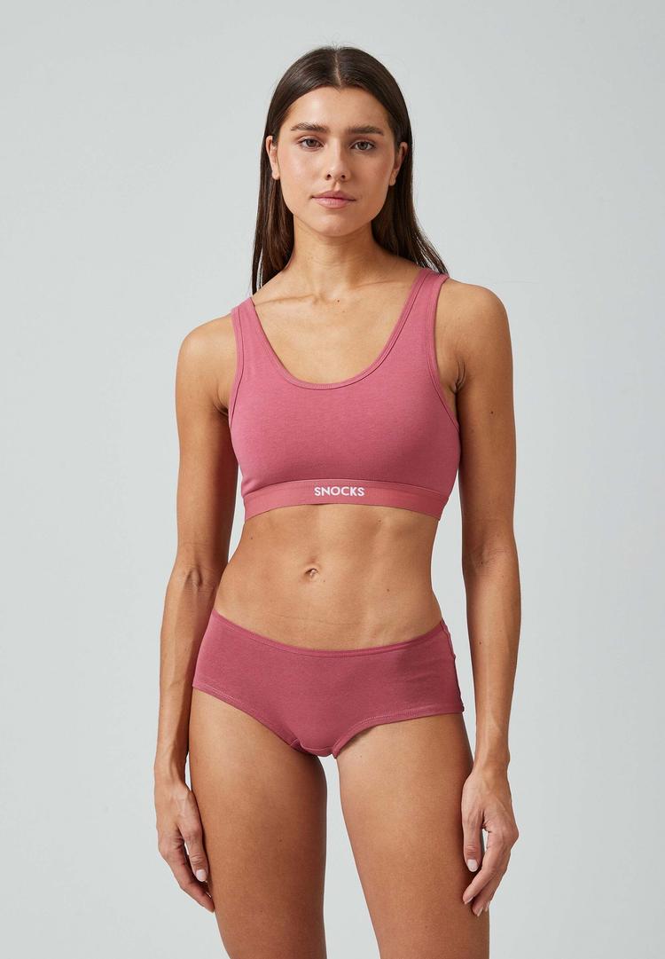 Snocks Snocks Hipster aus Bio-Baumwolle Unterhose Damen - Mix (Apricot/Mauve/Schwarz) - 2 | SportScheck