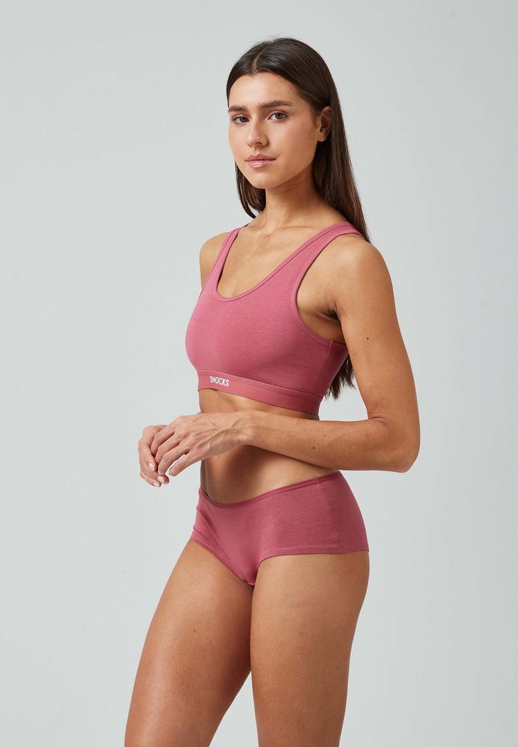 Snocks Snocks Hipster aus Bio-Baumwolle Unterhose Damen - Mix (Apricot/Mauve/Schwarz) - 3 | SportScheck