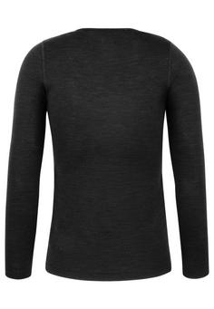 Rückansicht von normani Outdoor Sports Merino Mandurah Langarmshirt Damen Anthrazit