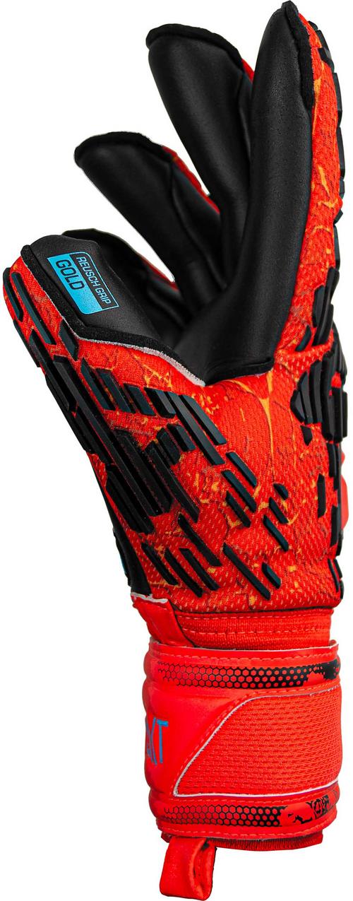 Rückansicht von Reusch Attrakt Freegel Gold Torwarthandschuhe 3333  brig red/futr blu/blck