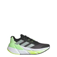 Rückansicht von adidas Adistar CS 2.0 Laufschuh Laufschuhe Aurora Black / Linen Green Met. / Green Spark