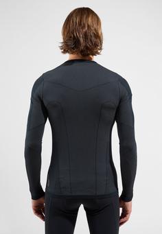 Rückansicht von Odlo ZEROWEIGHT PK WINDPROOF WARM Funktionsshirt Herren black odlo concrete grey(60064)