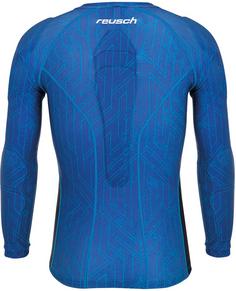 Rückansicht von Reusch Compression Shirt Padded Funktionsshirt 4010 deep blue / deep blue