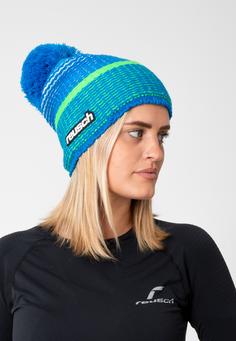 Rückansicht von Reusch Noah Beanie Skimütze 4491 electric blue lemonade