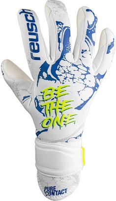 Rückansicht von Reusch Pure Contact Silver Junior Torwarthandschuhe 1089 white / deep blue