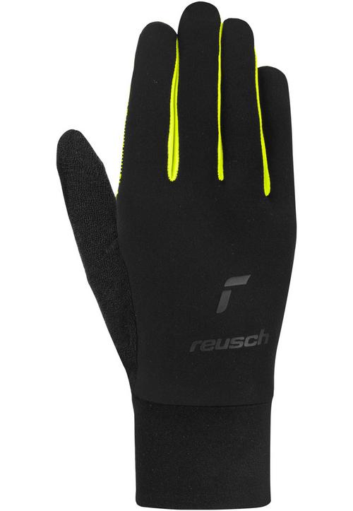 Rückansicht von Reusch Liam TOUCH-TEC™ Outdoorhandschuhe 7752 black/safety yellow