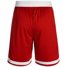 Rückansicht von Wilson Fundamentals Reversible Basketball-Shorts Herren rot / weiß