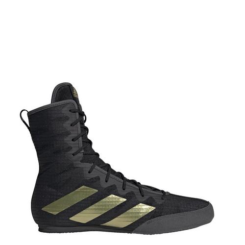 Rückansicht von adidas Box Hog 4 Boxschuh Boxschuhe Herren Core Black / Gold Metallic / Grey Six