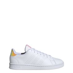 Rückansicht von adidas Advantage Schuh Sneaker Damen Cloud White / Cloud White / Clear Pink