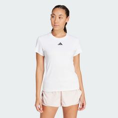 Rückansicht von adidas Tennis FreeLift T-Shirt Tennis Polo Damen White
