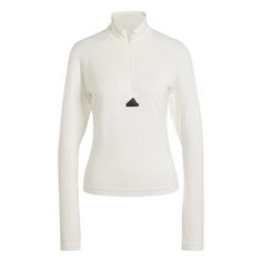 adidas City Escape Quarter-Zip Longsleeve Langarmshirt Damen Off White