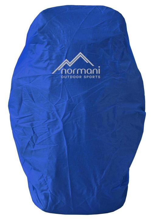 Rückansicht von normani Outdoor Sports Raincover Regenhülle Blau