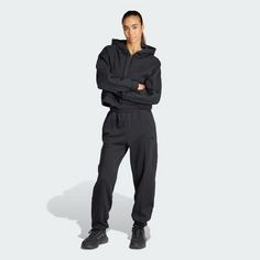 Rückansicht von adidas Energize Trainingsanzug Trainingsjacke Damen Black