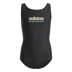 adidas Sportswear U-Back Kids Badeanzug Badeanzug Kinder Black / Green Spark