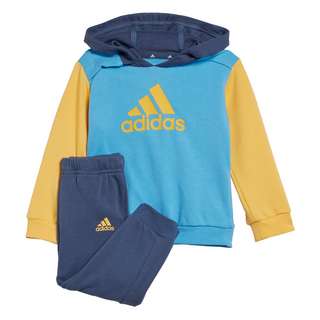 adidas Essentials Colorblock Kids Jogginganzug Trainingsanzug Kinder Semi Blue Burst / Semi Spark / Preloved Ink Mel.