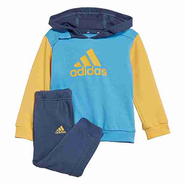 adidas Essentials Colorblock Kids Jogginganzug Trainingsanzug Kinder Semi Blue Burst / Semi Spark / Preloved Ink Mel
