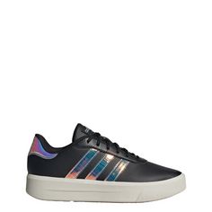 Rückansicht von adidas Court Platform Schuh Sneaker Damen Core Black / Core Black / Crystal White