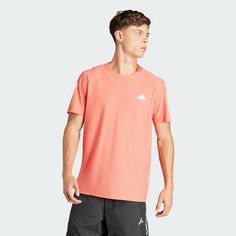 Rückansicht von adidas Own the Run T-Shirt T-Shirt Herren Preloved Scarlet