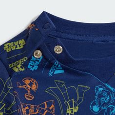 Rückansicht von adidas adidas x Star Wars Young Jedi T-Shirt T-Shirt Kinder Dark Blue / Multicolor / Off White