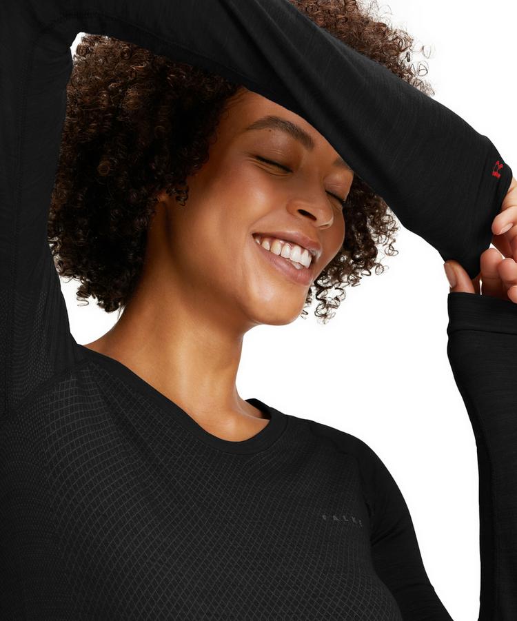 Falke Falke Light longsleeve Regular Funktionsshirt Damen - black (3000) - 4 | SportScheck