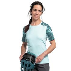 Rückansicht von Schöffel Shirt Valbella L Fahrradtrikot Damen 8025 blau