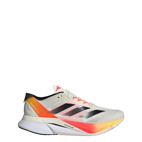 Rückansicht von adidas Adizero Boston 12 Laufschuh Laufschuhe Ivory / Core Black / Solar Red