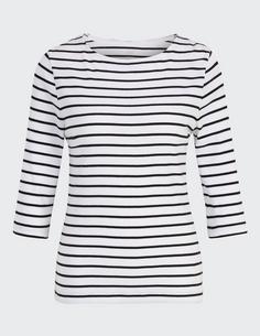 JOY sportswear MAROU T-Shirt Damen white/black stripes