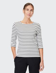 Rückansicht von JOY sportswear MAROU T-Shirt Damen white/black stripes