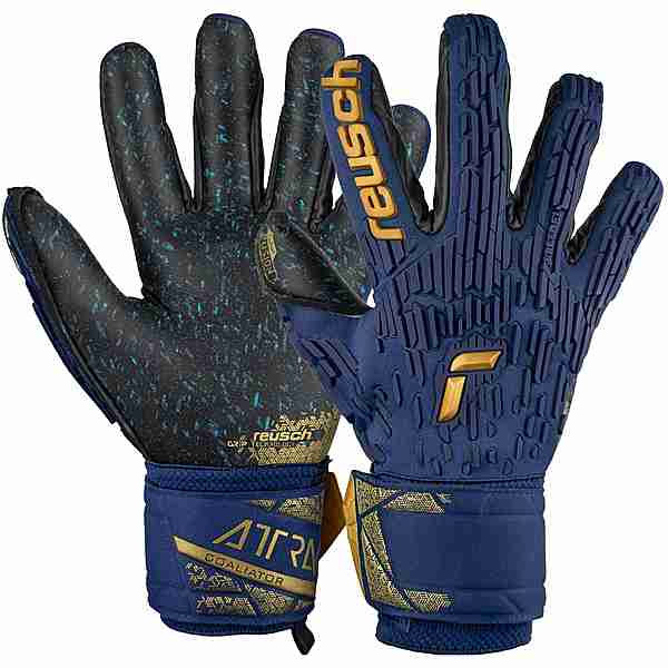 Reusch Attrakt Freegel Fusion Goaliator Fingerhandschuhe 4411 blue/gold/black