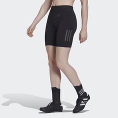 Rückansicht von adidas Indoor Cycling kurze Radhose Fahrradtights Damen Black